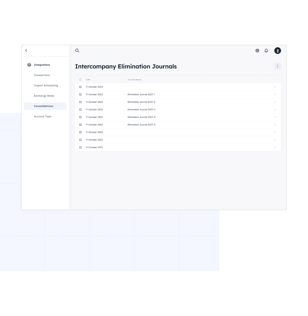 Automate intercompany transction eliminations